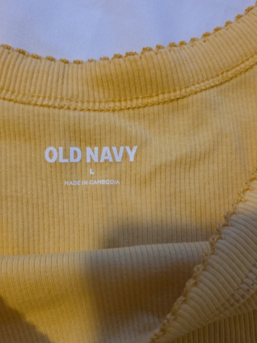 ❣️5 For $20❣️Old Navy Yellow Ribbed Tank Camisole - Picture 3 of 5